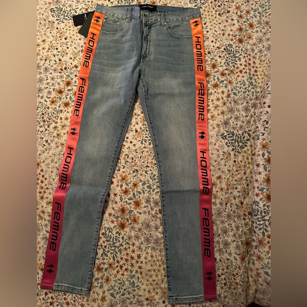 Homme + femme denim jeans